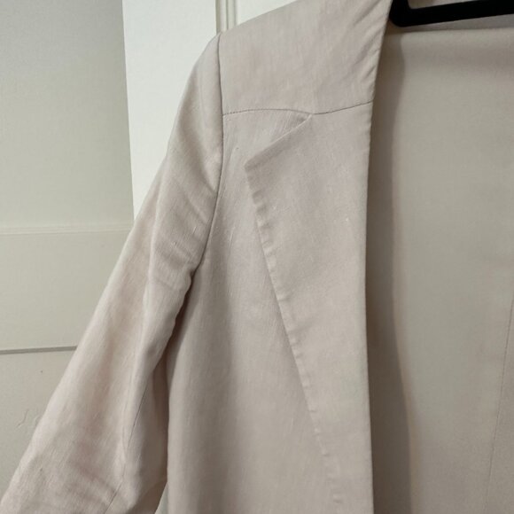 Theory Ecru linen blazer size 00 - Picture 3 of 6